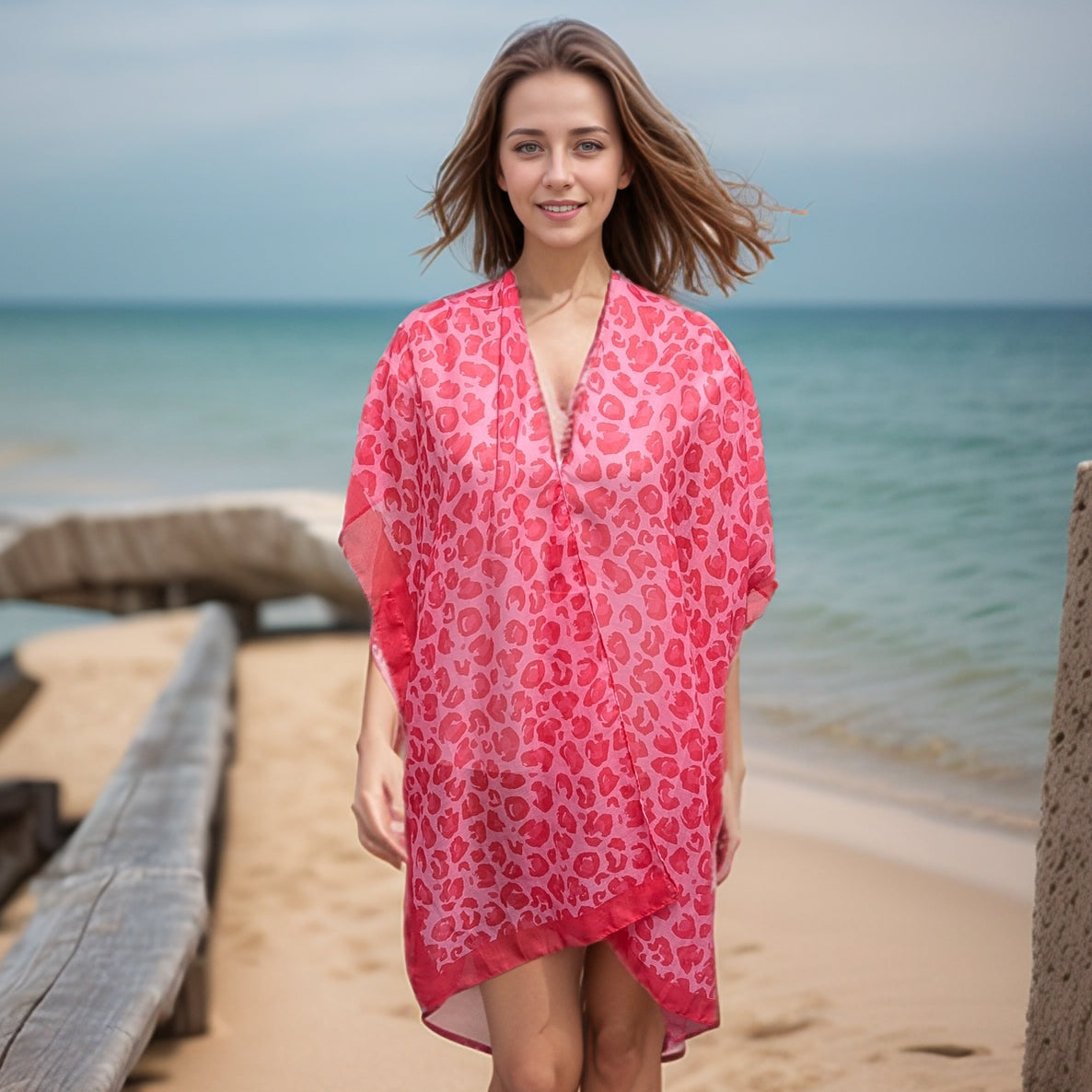 Pink Animal Print Kaftan (90x180cm) - Exclsuive Design