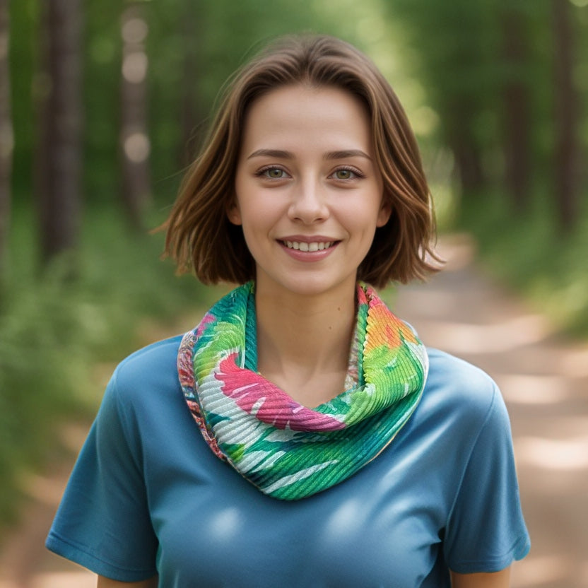 Bright Tropical Magnetic Neck Scarf - Exclusive Design