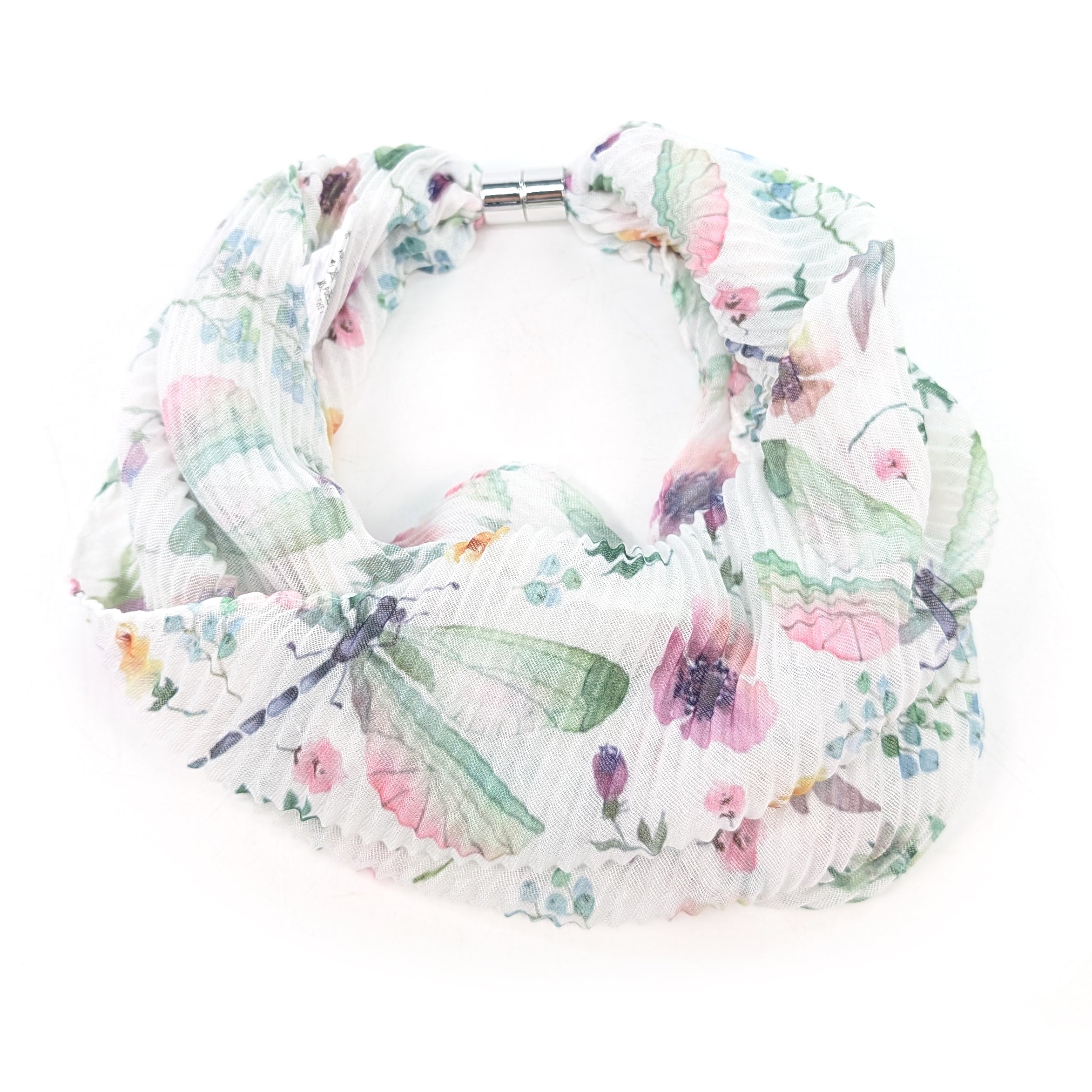 Pastel Dragonfly Magnetic Neck Scarf - Exclusive Design