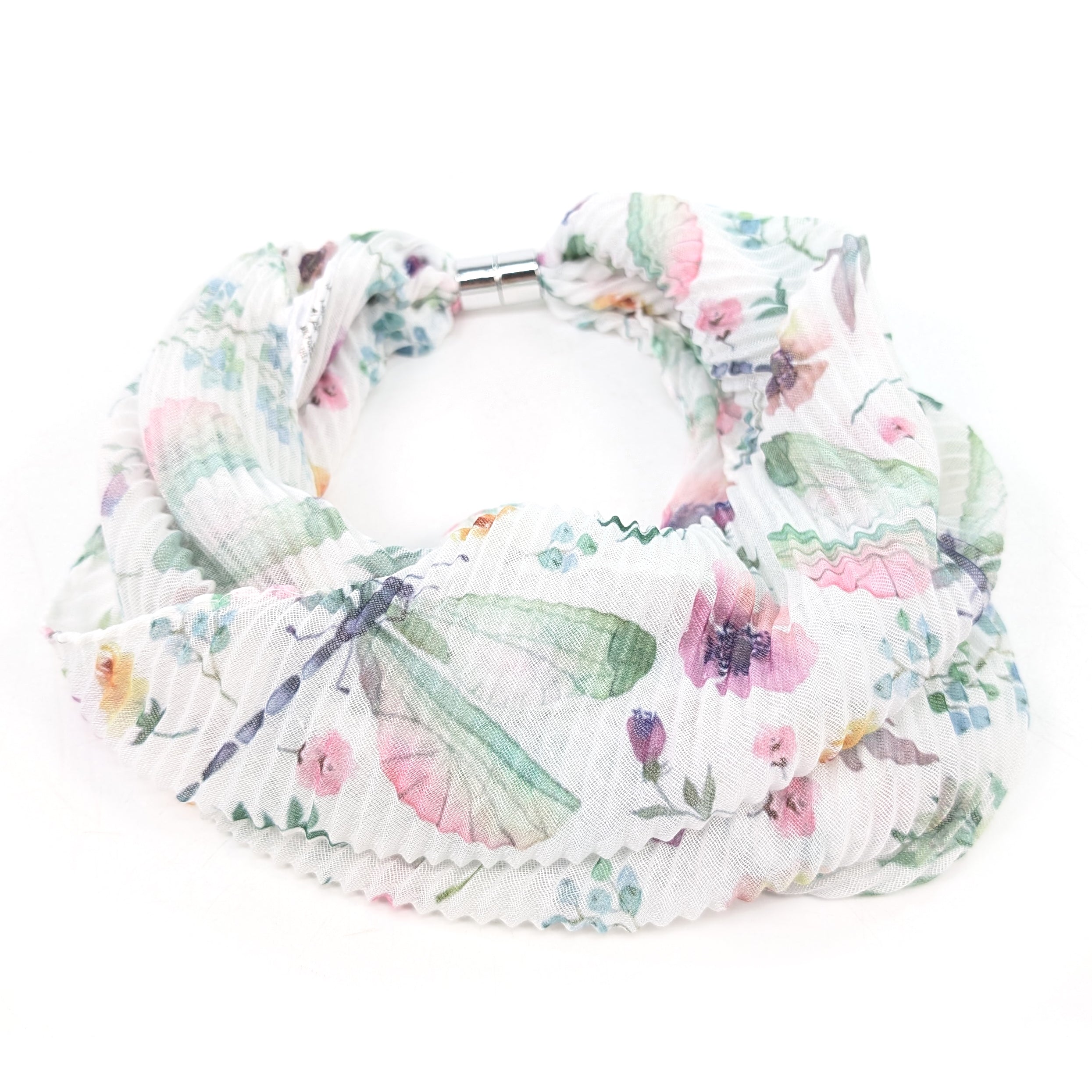 Pastel Dragonfly Magnetic Neck Scarf - Exclusive Design