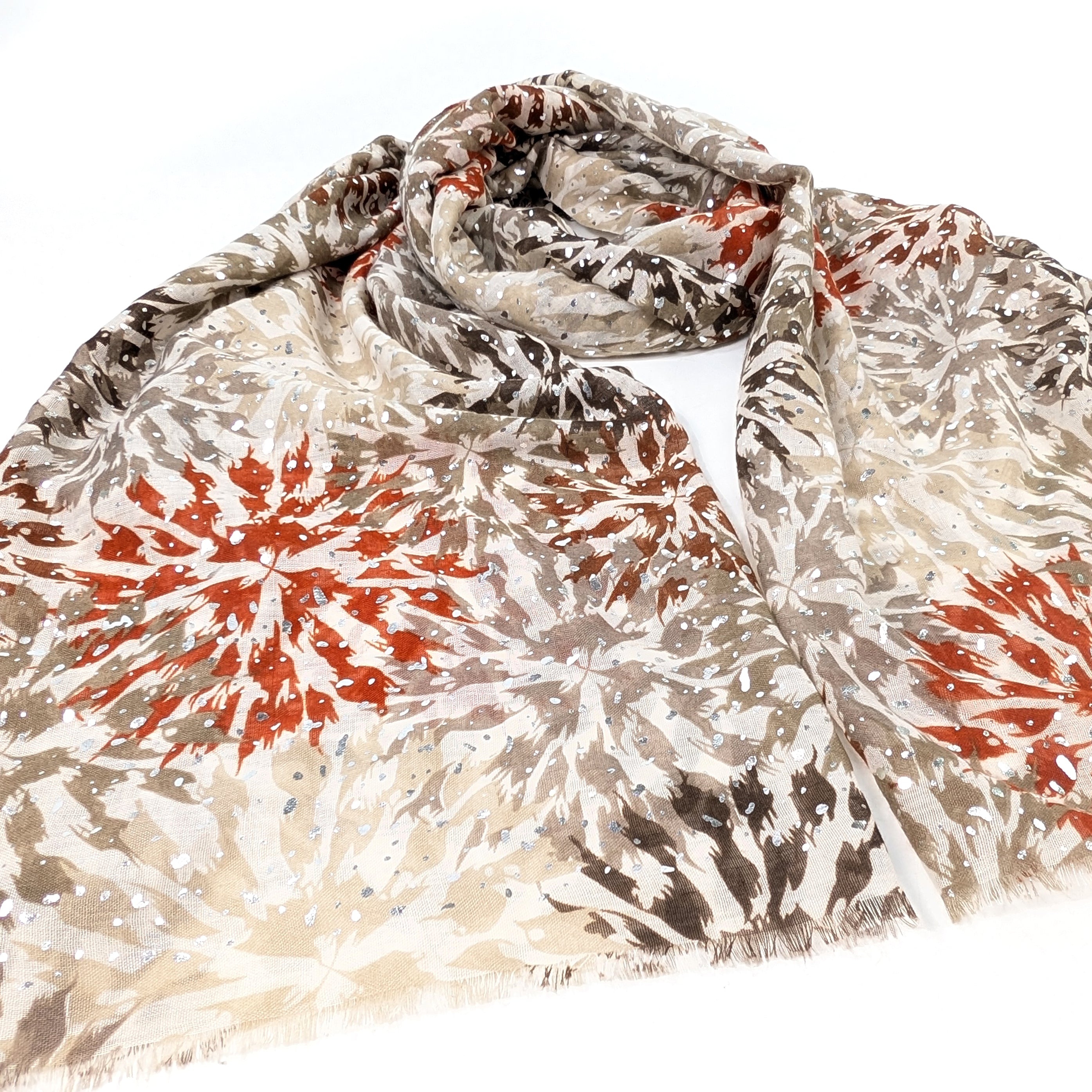 Flower Burst Scarf (90x180cm) - Natural