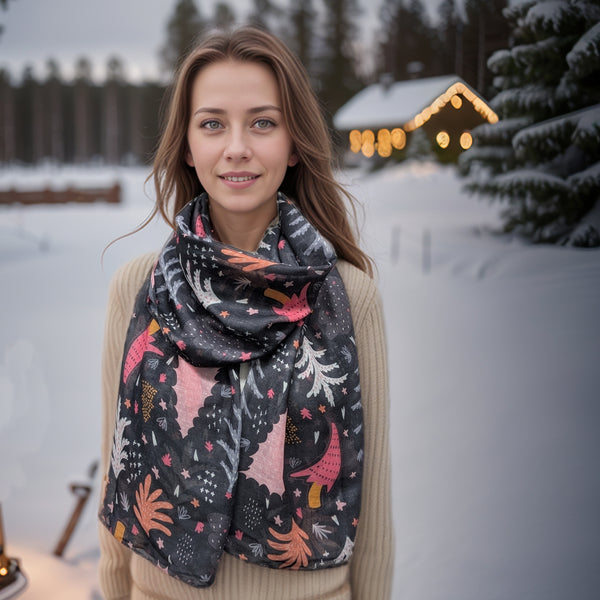 Scandi Trees Scarf (70x180cm) - Exclusive Design