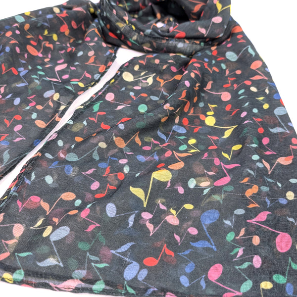 Musical Notes Scarf (70x180cm) - Exclusive Design
