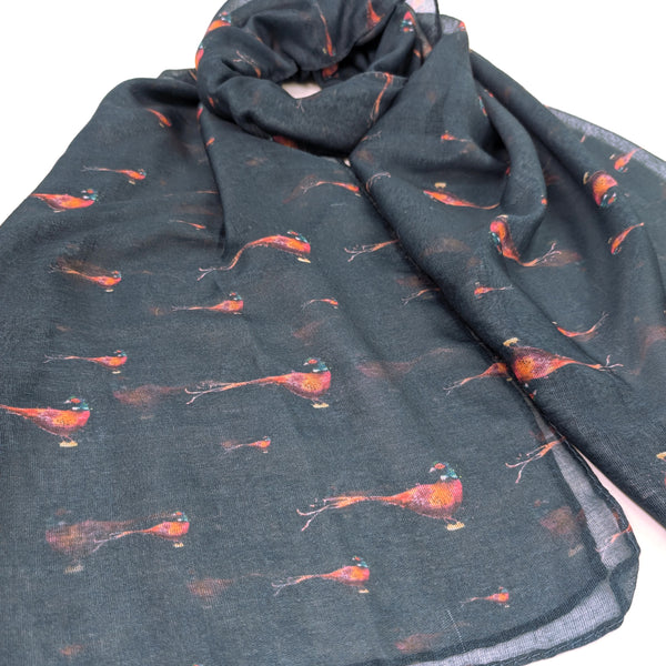 Regal Pheasant Scarf (70x180cm) - Exclusive Design