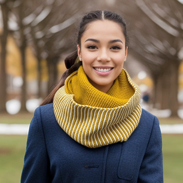 Pandji - Half & Half Double Snood - Mustard