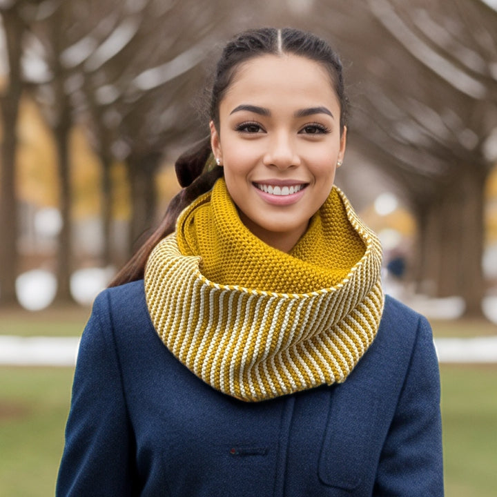 Pandji - Half & Half Double Snood - Mustard