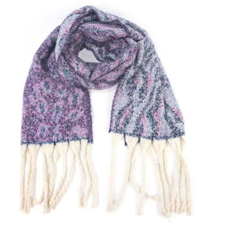 Alila - Extra Thick Animal Print Scarf (40x180cm) - Purple