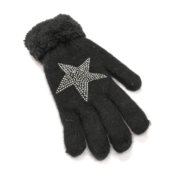Fluffy Glove - Black Star