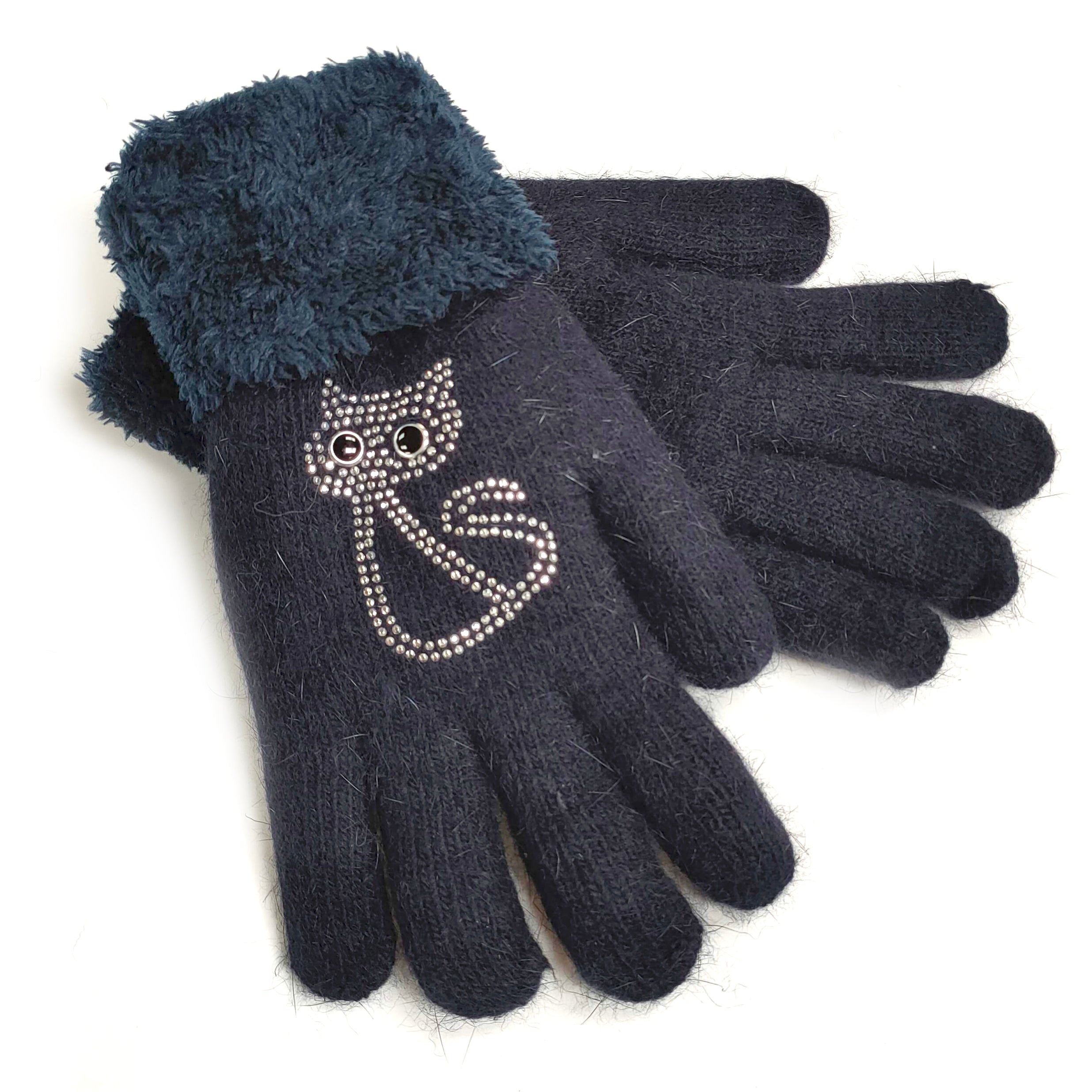 Fluffy Glove - Blue Cat