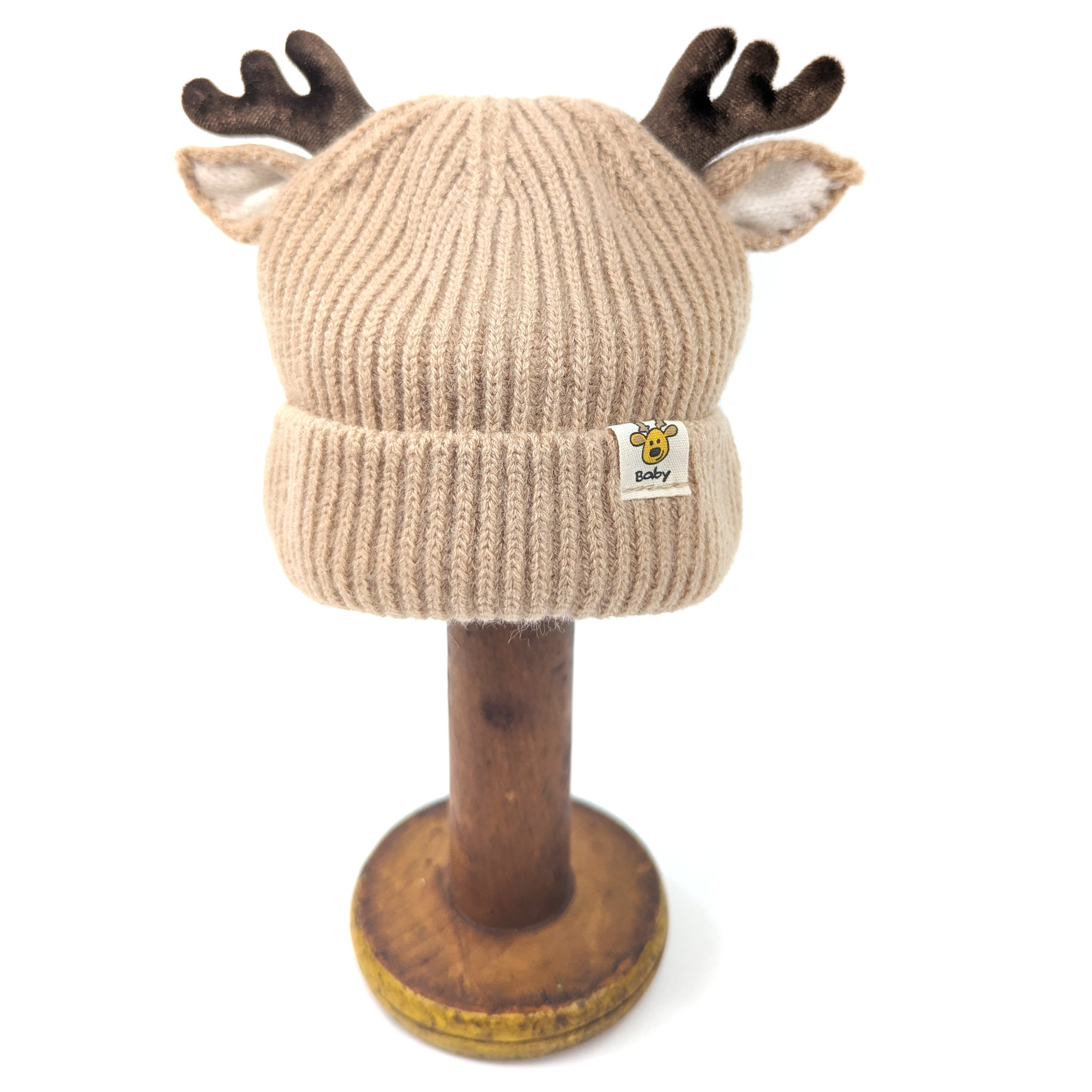 Childrens Reindeer Antler Hat - Oatmeal