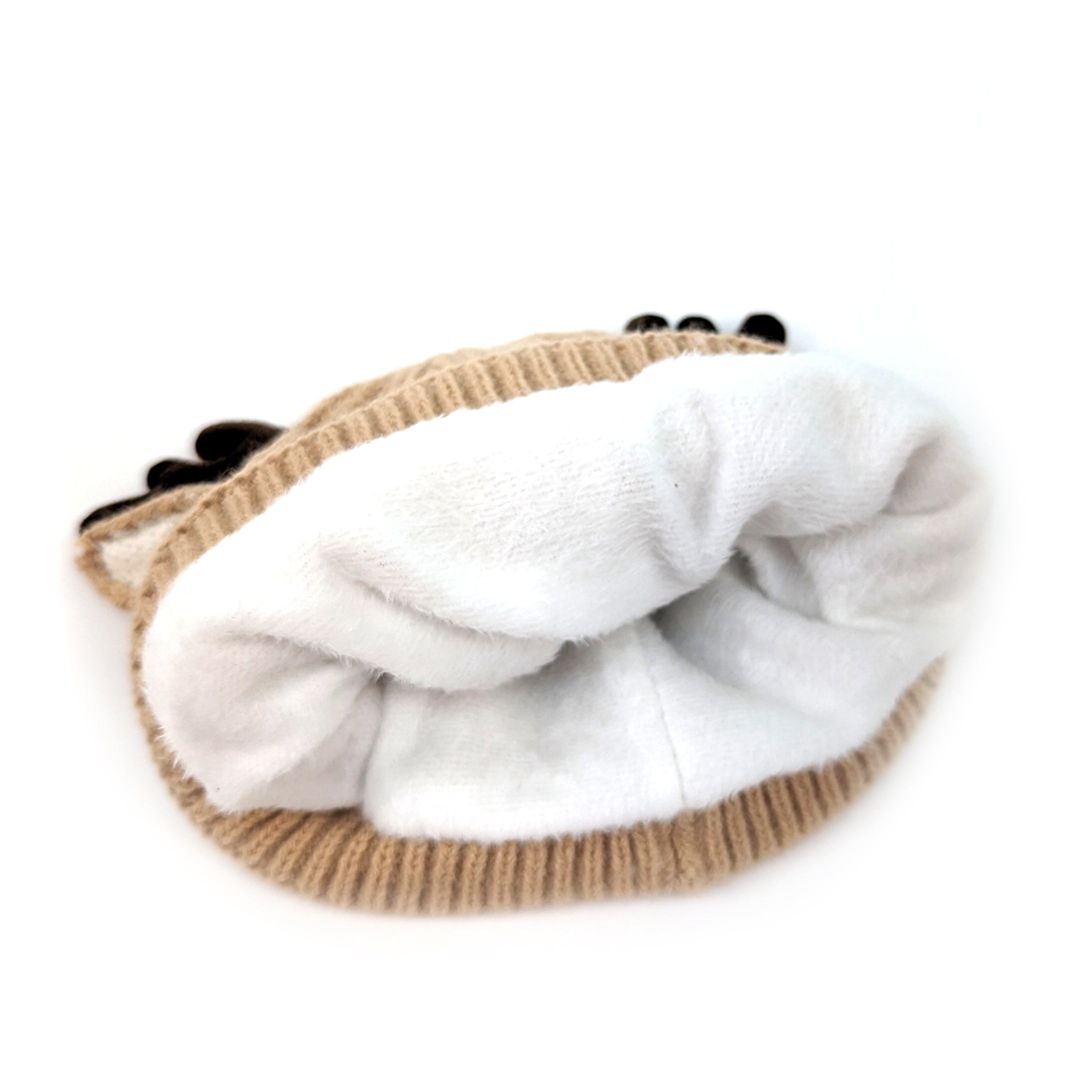 Childrens Reindeer Antler Hat - Oatmeal