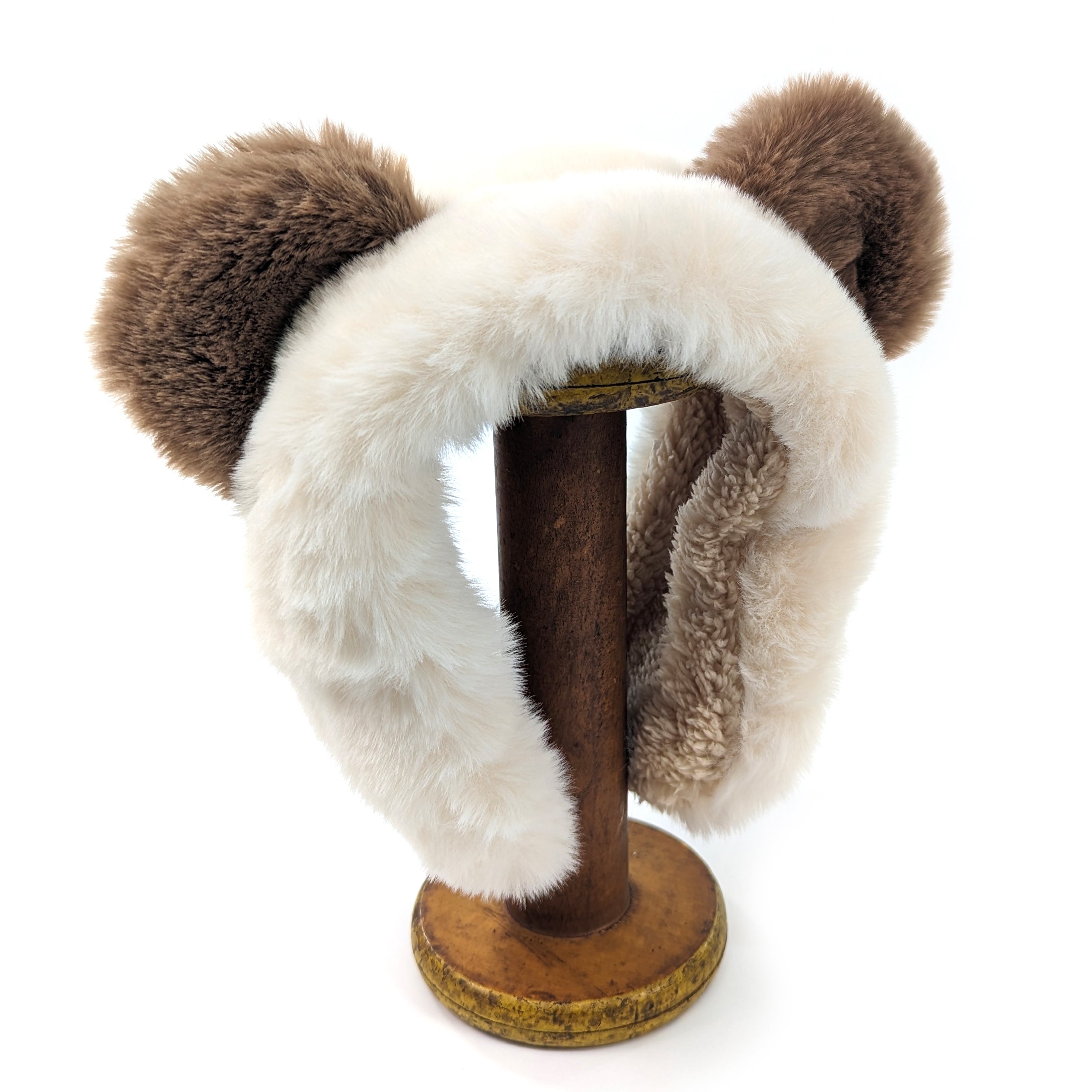 Bear Ear Head Band/Muffs - White