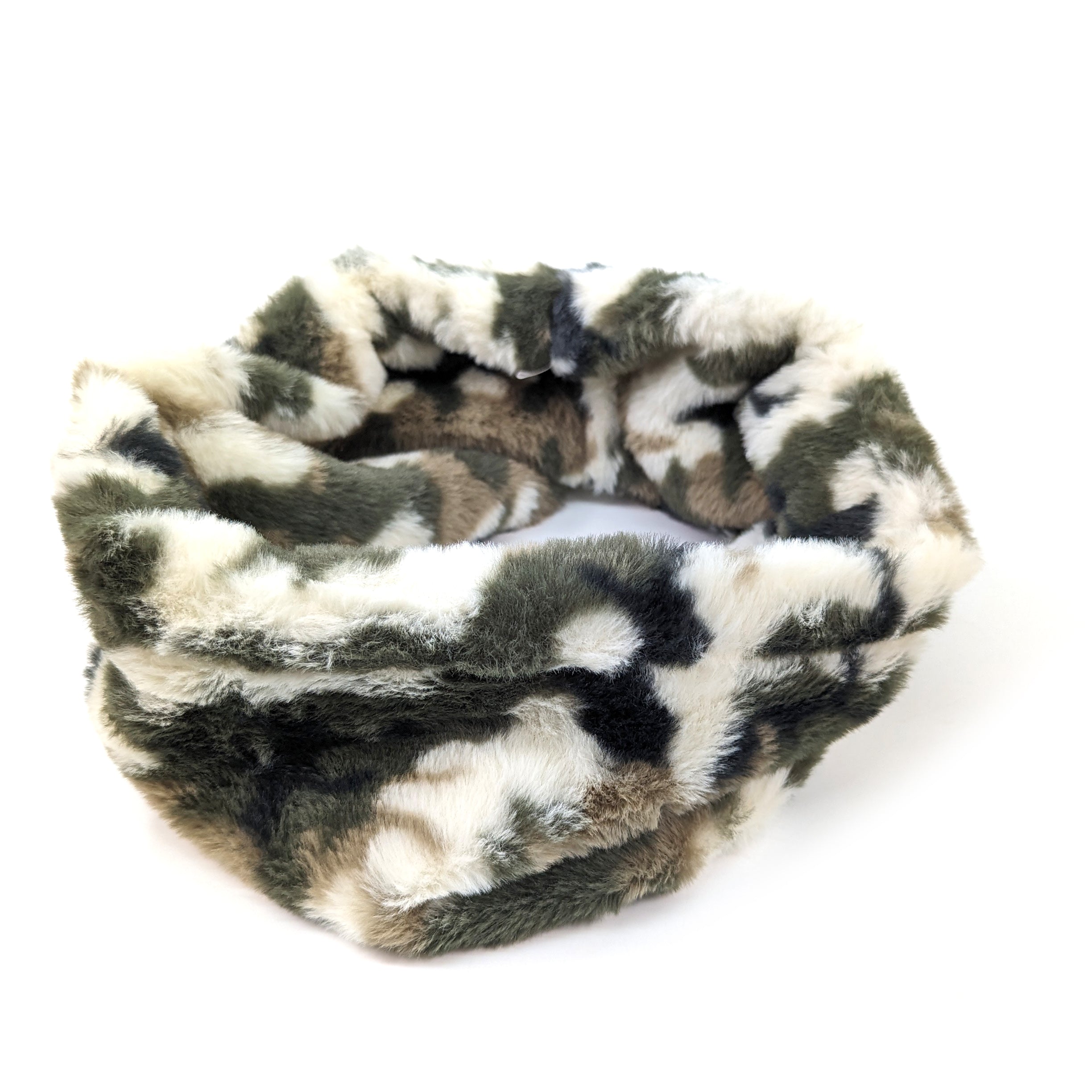 Faux Fur Snood - Khaki Camo