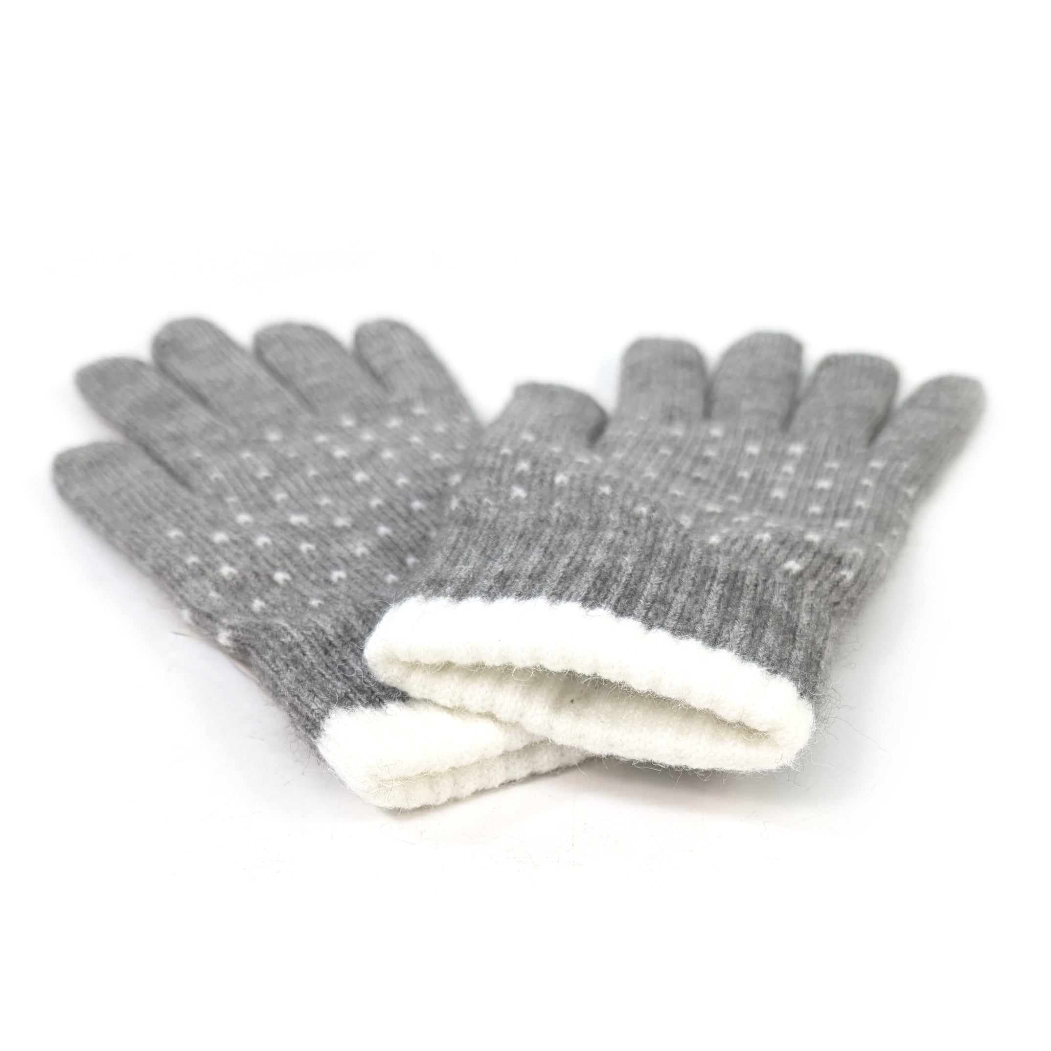 Tiny Hearts Gloves - Grey