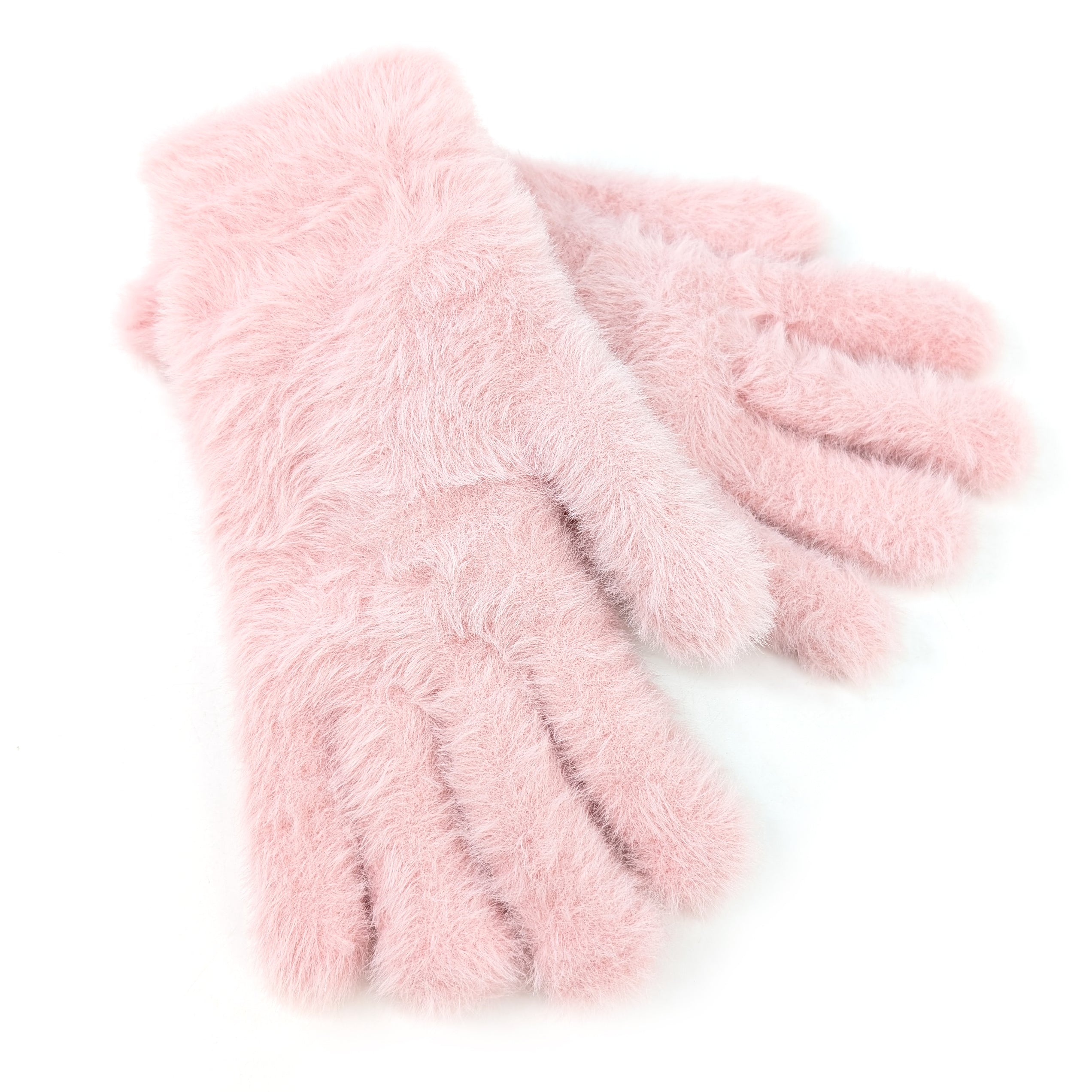 Fluffy Children's Gloves (Large) - Pink