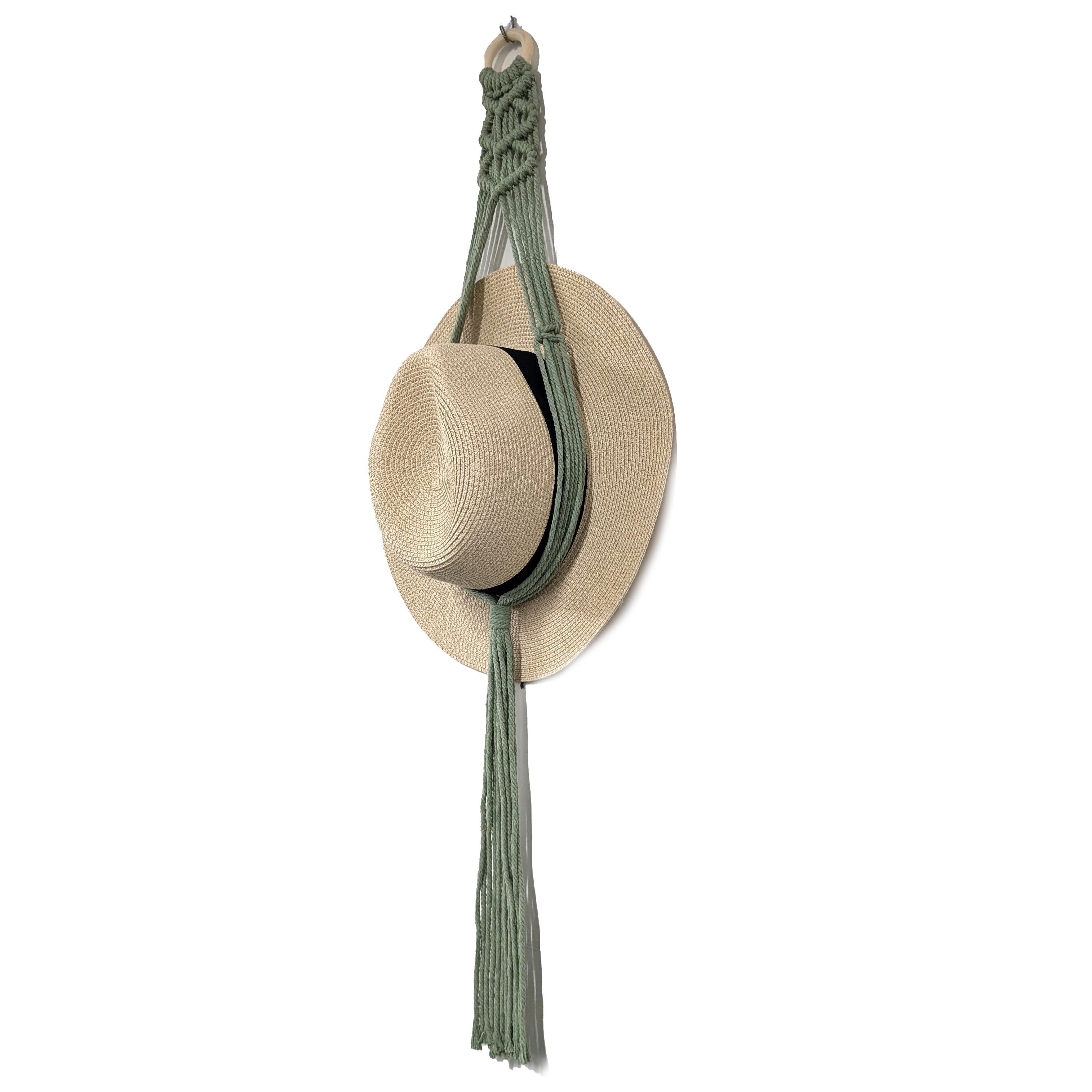 Macrame Hat Storage - Sage Green - 1 Hat