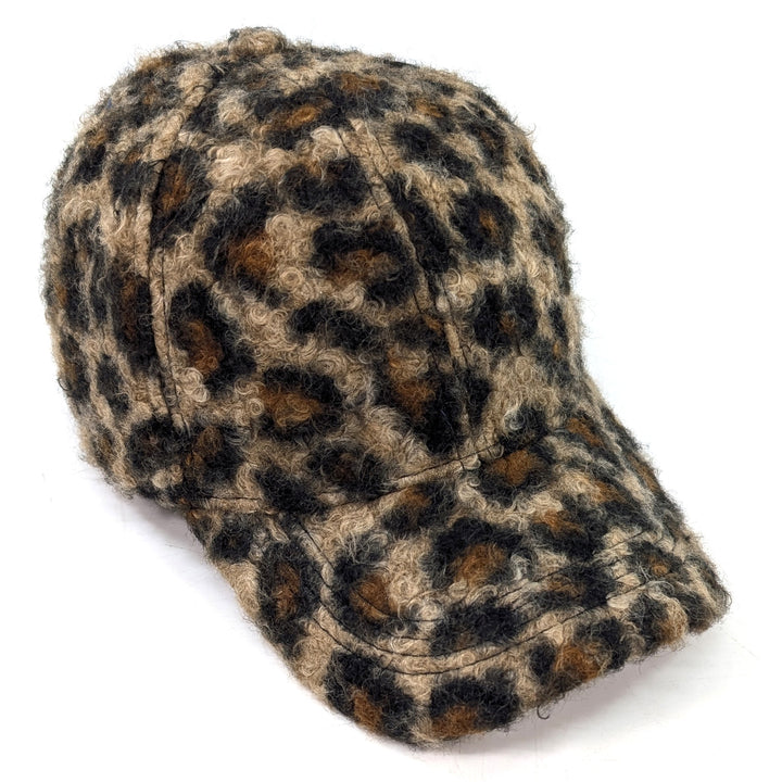 Teddy Bear Cap - Brown Animal Print