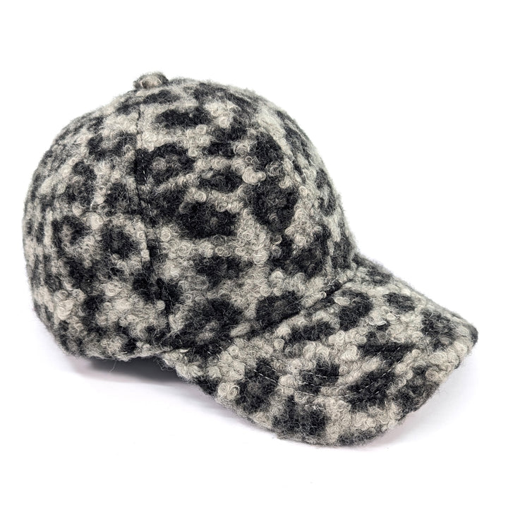 Teddy Bear Cap - Grey Animal Print
