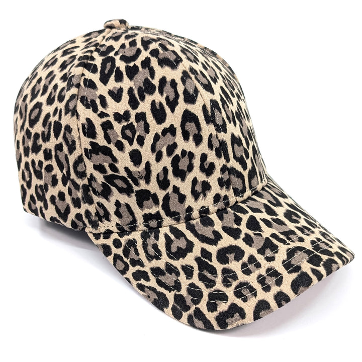 Velvet Feel Cap - Natural Animal Print