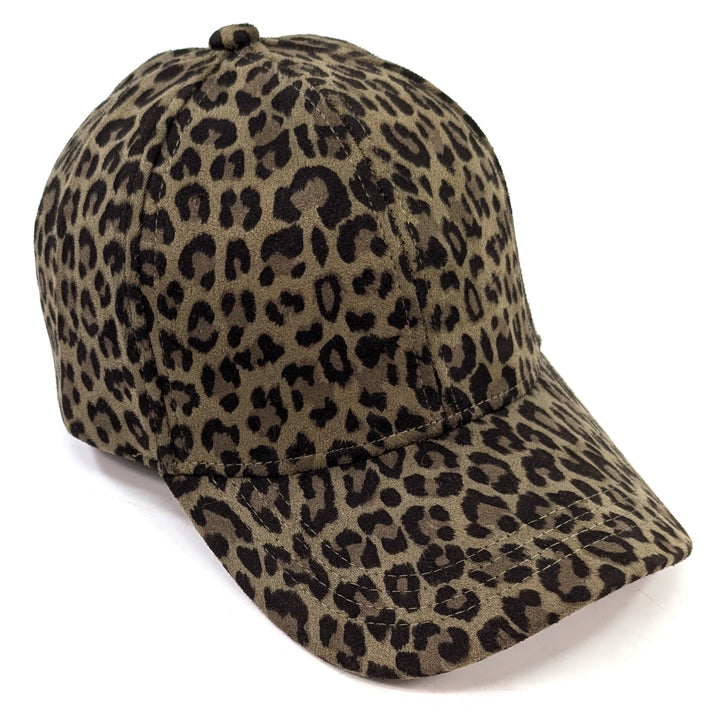 Velvet Feel Cap - Natural Green Print