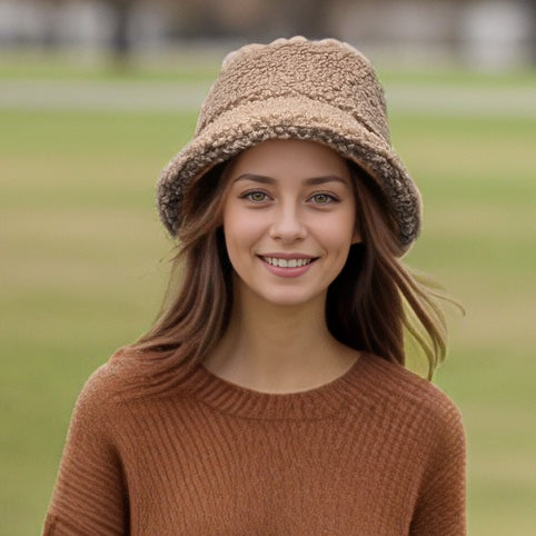 Teddy Bear Sparkling Bucket Hat - Mink