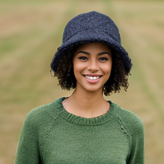 Teddy Bear Sparkling Bucket Hat - Navy