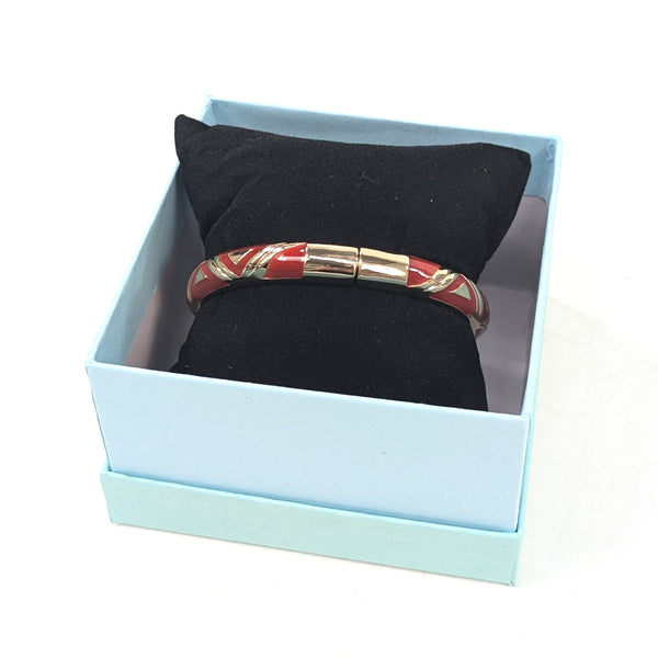 Triangles Bangle (in Gift Box) - Red