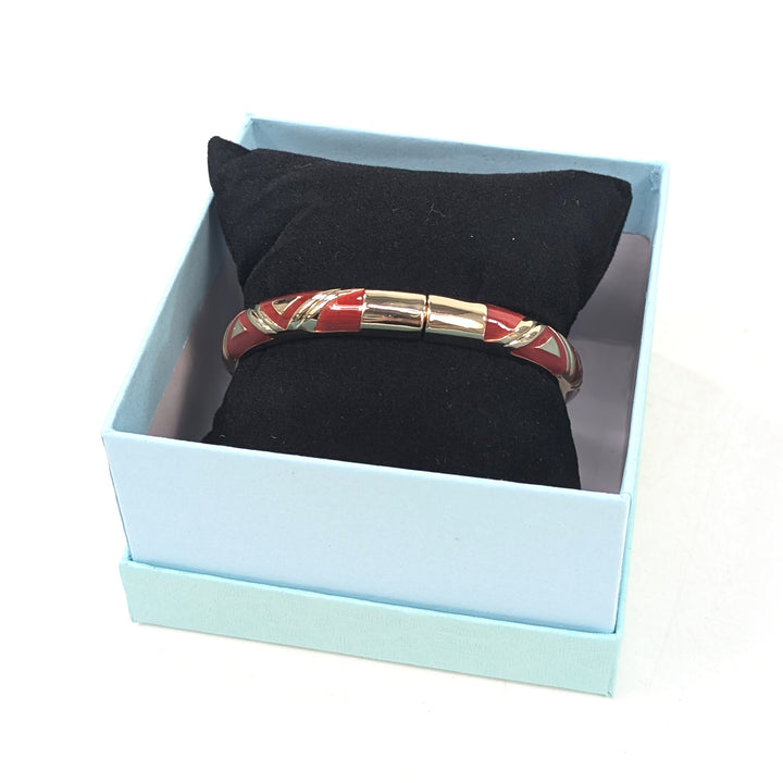 Triangles Bangle (in Gift Box) - Red