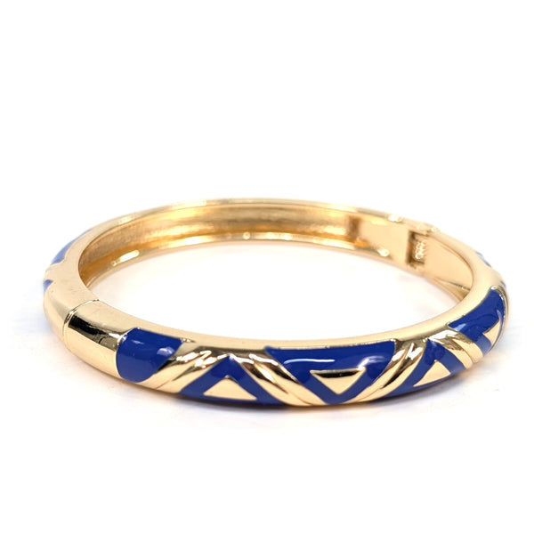 Triangles Bangle (in Gift Box) - Blue