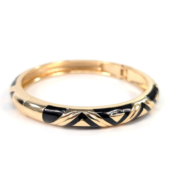 Triangles Bangle (in Gift Box) - Black