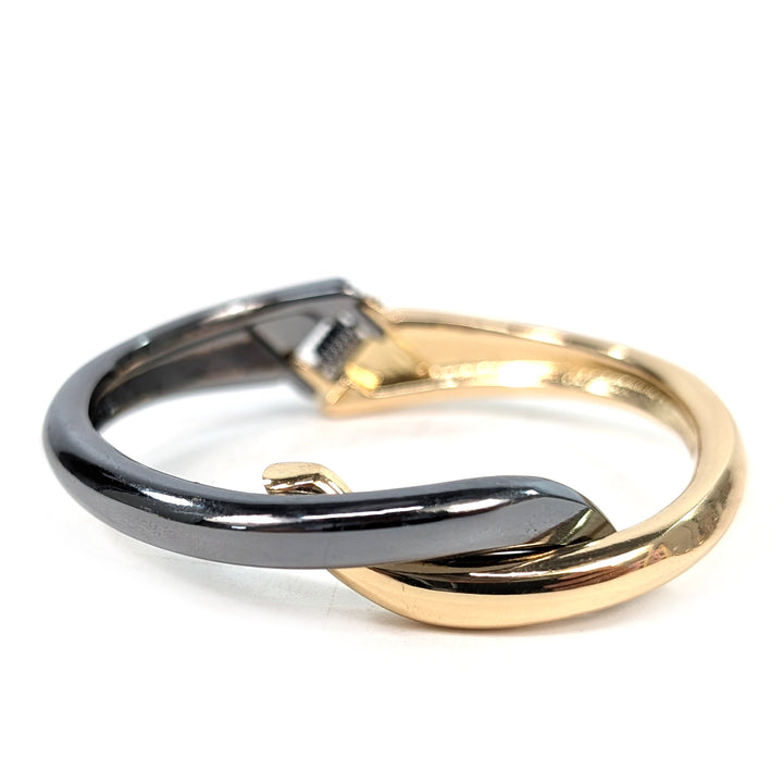 Crossover Bangle (in Gift Box) - Black/Gold