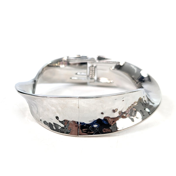 Twisted Hammered Bangle (in Gift Box) - Silver