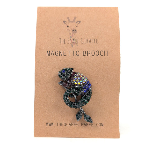 Magnetic Brooch - Colourful Chameleon