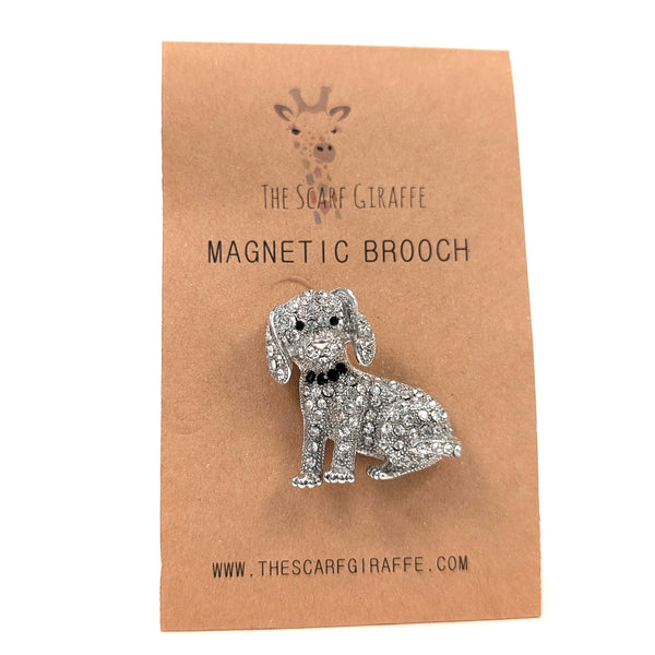 Magnetic Brooch - Sitting Dog