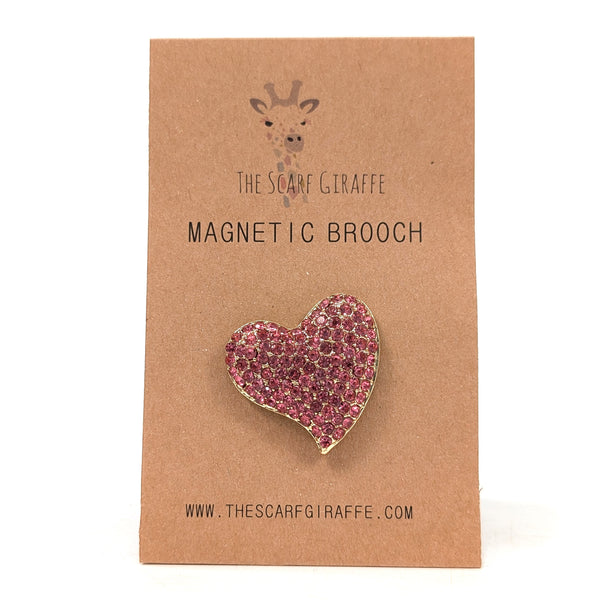 Magnetic Brooch - Pink Heart