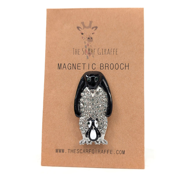 Magnetic Brooch - Proud Penguin & Chick