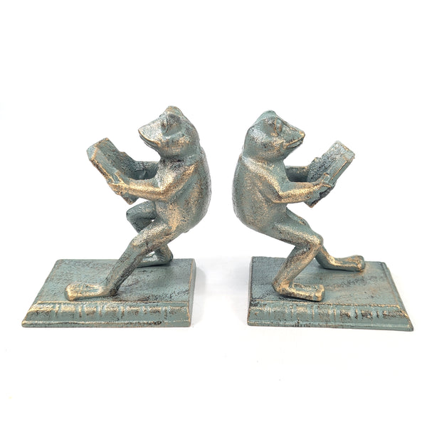 Cast Iron Bookends - Reading Frogs