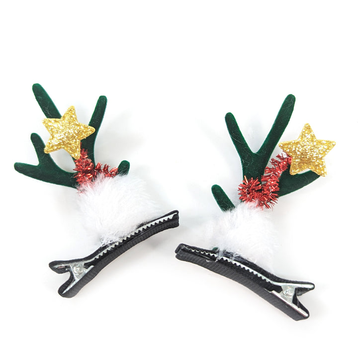 Set of 2 Antler Hair Clips/Adornments