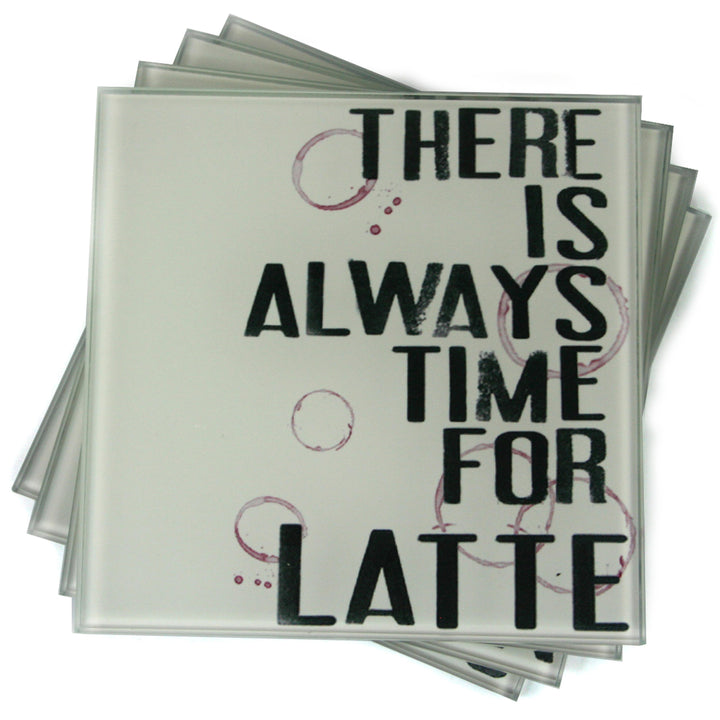 S/4 Glass Coasters - Coffee 1