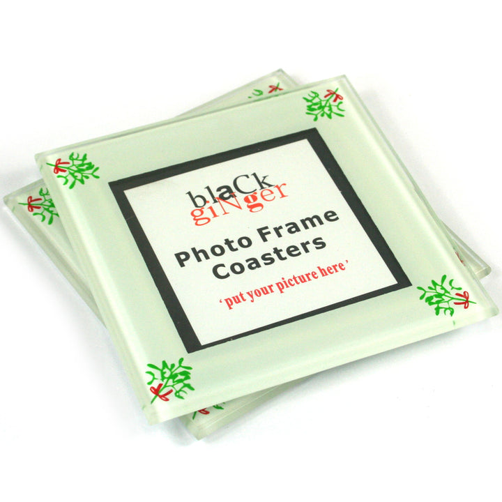 S/2 Photo Coasters - Mistletoe 1