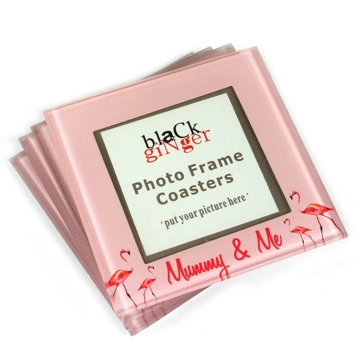 Set of 4 Photo Coasters - Flamingo 1