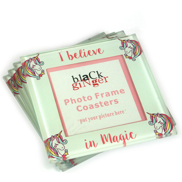 Set of 4 Photo Coasters - Unicorn 1