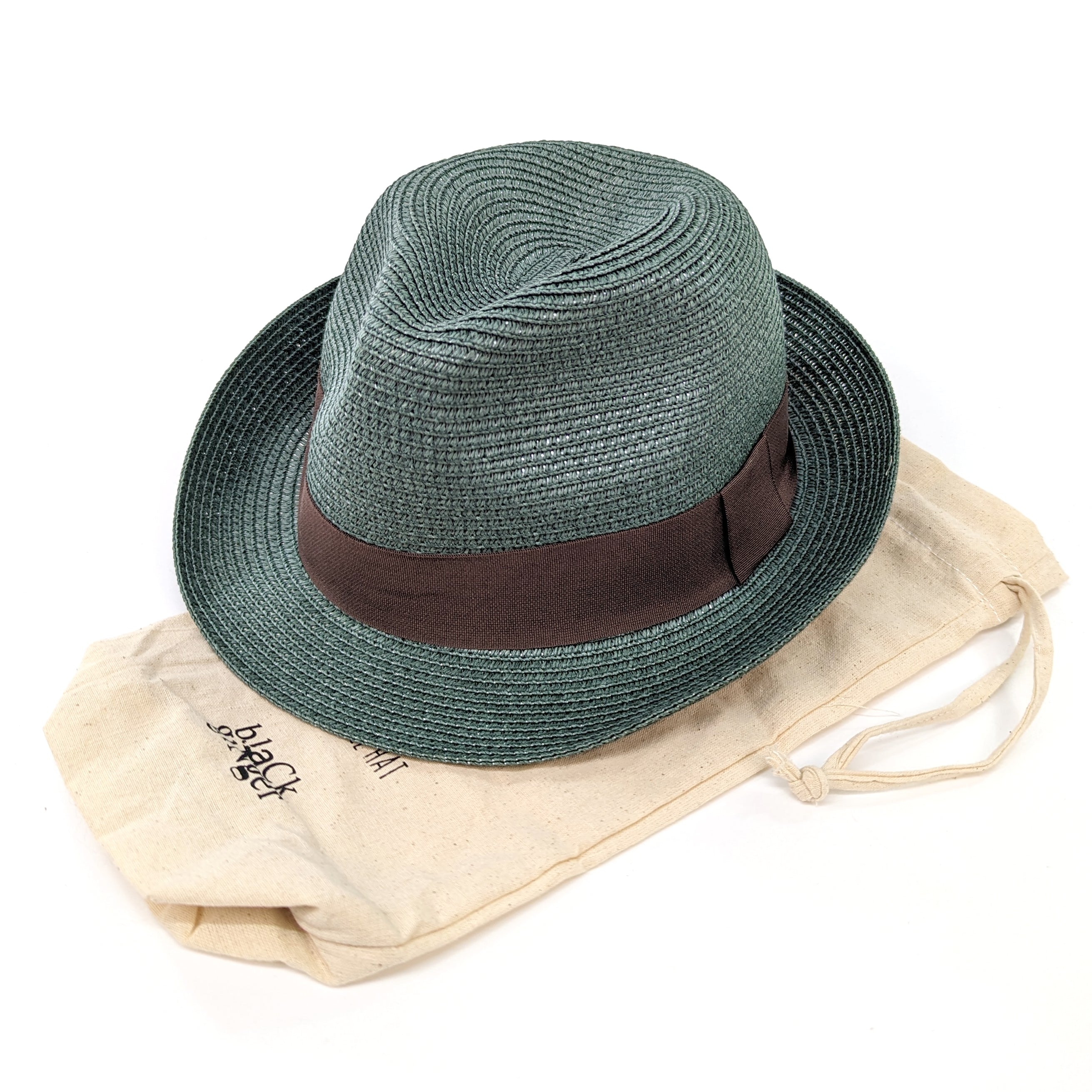 Folding Trilby Style Travel Sun Hat - Teal Green (57cm)