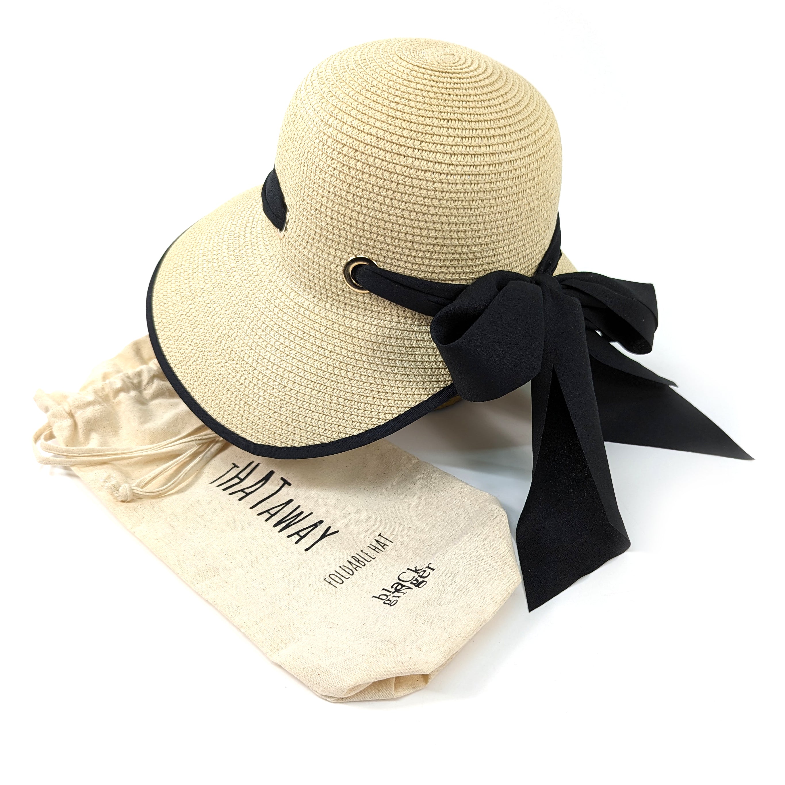 Open Back Multiway Foldable Hat - Natural