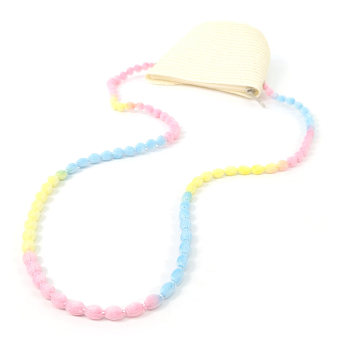 Childrens Shoulder Bag - Pastel Bobble Strap