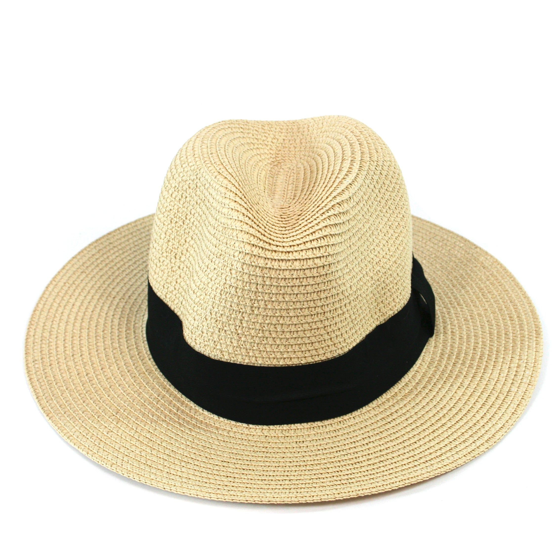 Chapeau de soleil pliable style Panama dans un sac - Grand (59 cm)