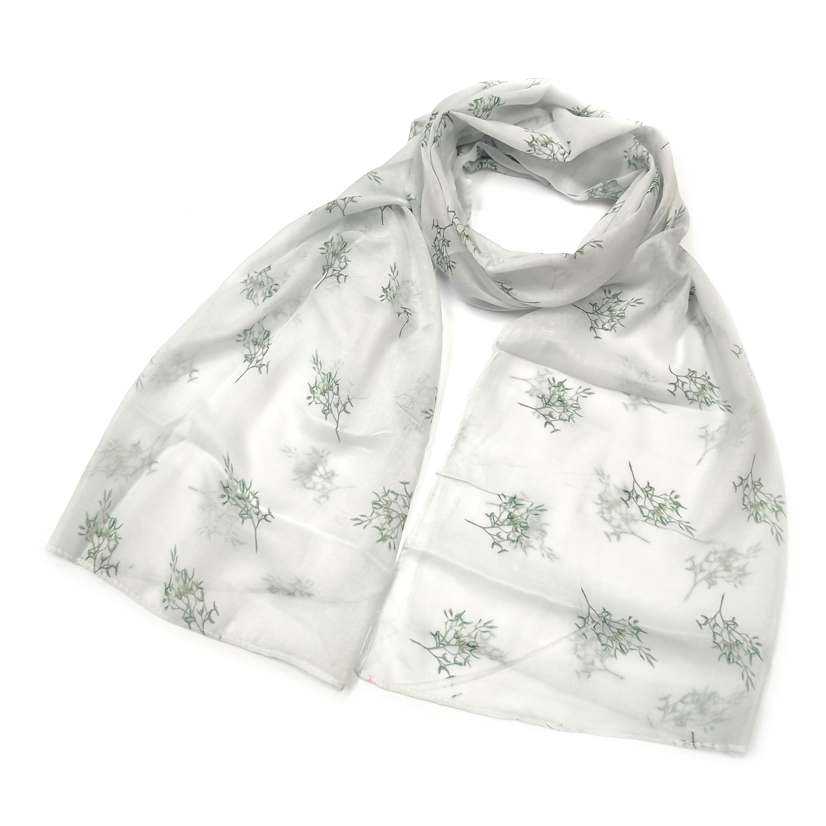 Little Mistletoe Scarf - British Artists Design - White