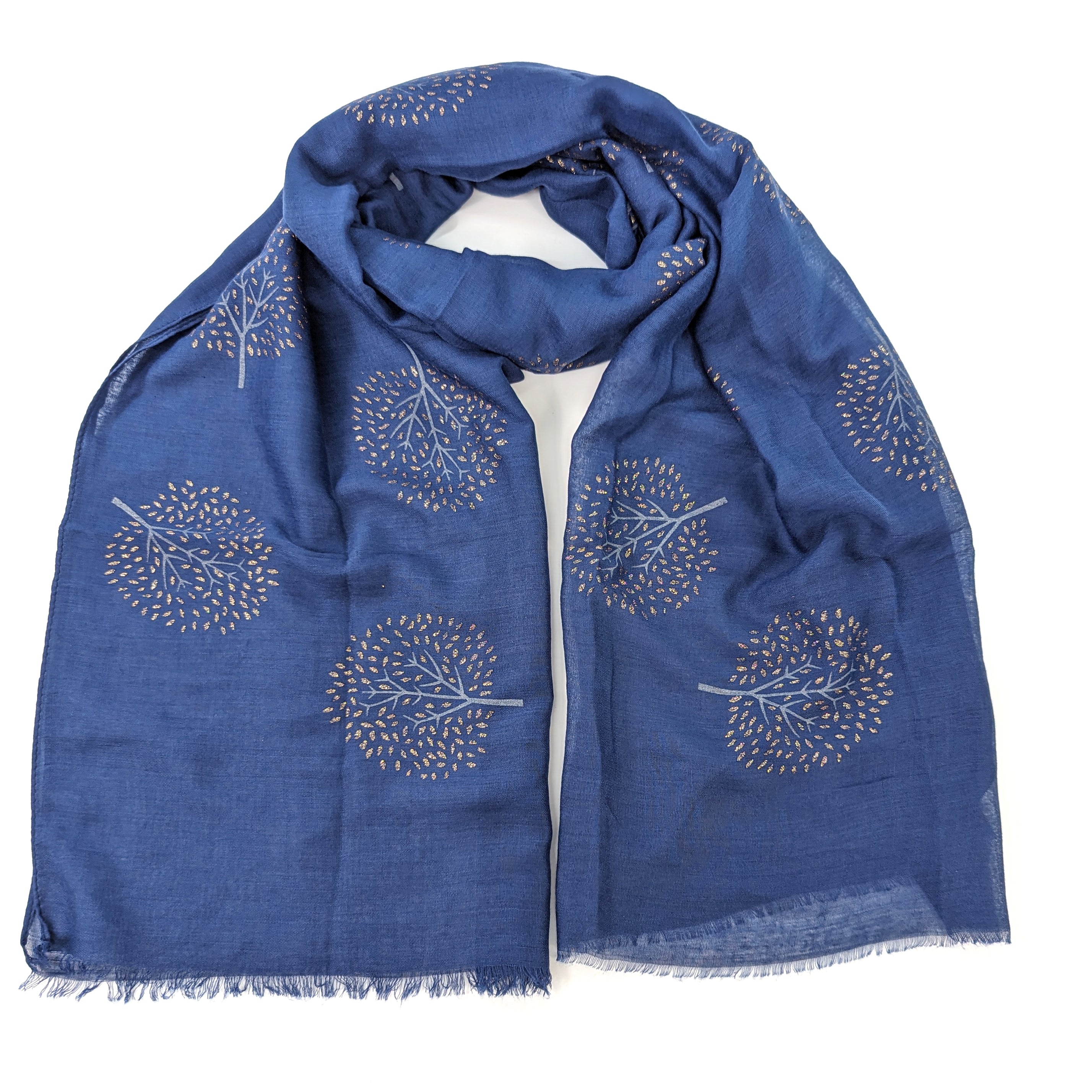 Tielle - Sparkle Tree of Life Scarf - Starry Night Blue