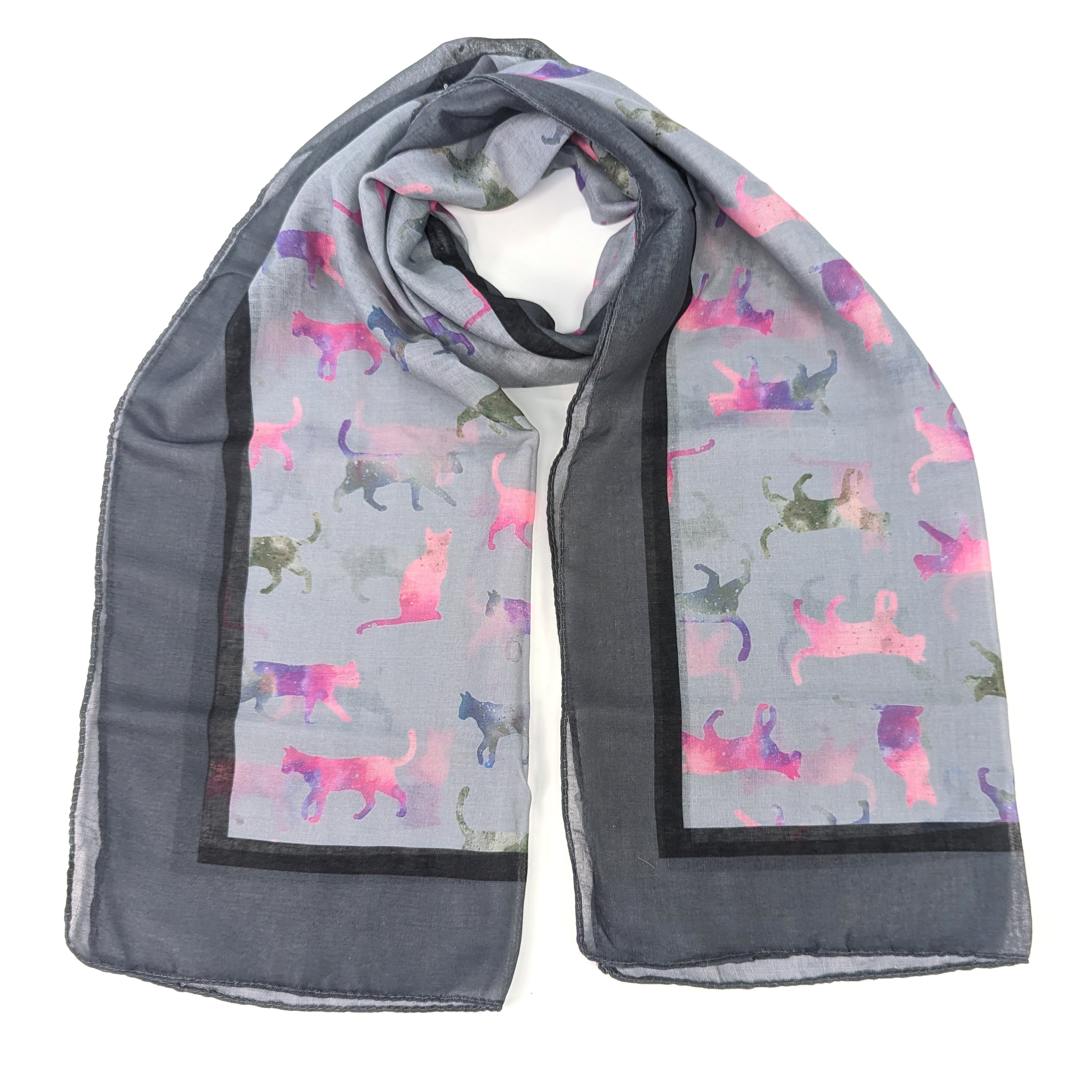 Clio The Cat Scarf - Slate Grey (50x180cm)