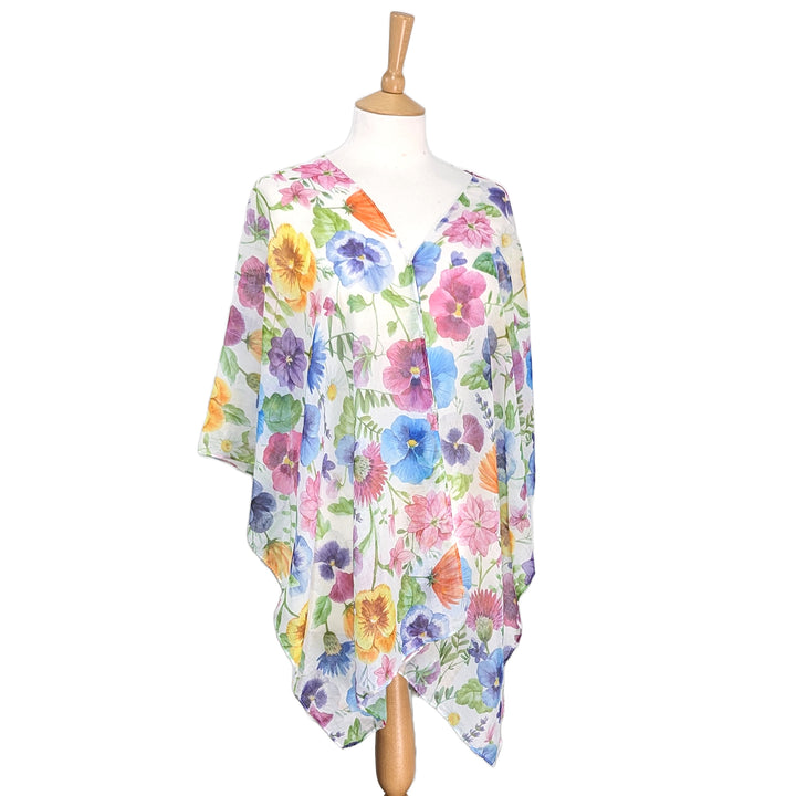Pretty Pansy Poncho - Exclusive Design (90x180cm)